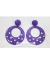 Aros Lilas con Lunares 