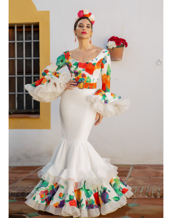 erosión Volver a llamar Oportuno Trajes de flamenca aires de feria, moda flamenca para señora.